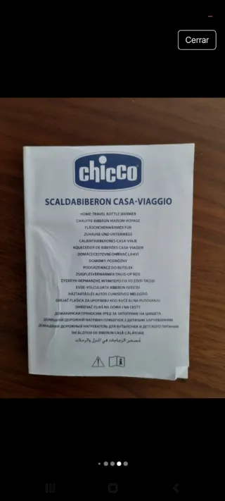 Calientabiberones Chicco Casa + Viaje