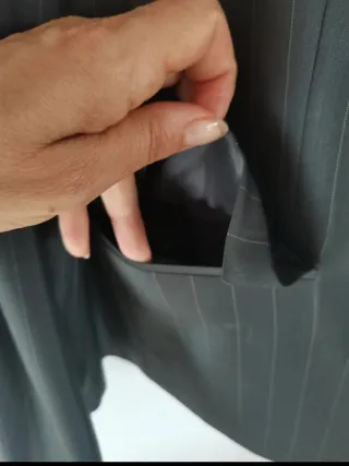 Americana Armani Mujer Gris Raya diplomática