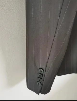 Americana Armani Mujer Gris Raya diplomática