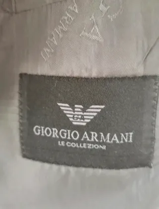 Americana Armani Mujer Gris Raya diplomática