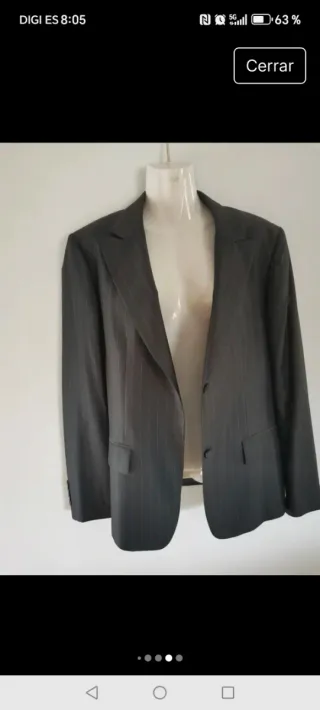 Americana Armani Mujer Gris Raya diplomática