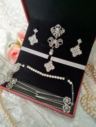 Aderezo Fallera Niña Plata Nuevo