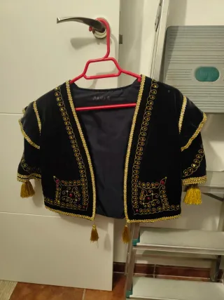 Traje Fronteriza Antiguo Mujer Negro/Dorado