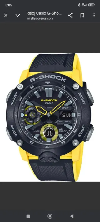 Reloj Casio G-Shock GA-2000 SUMERGIBLE
