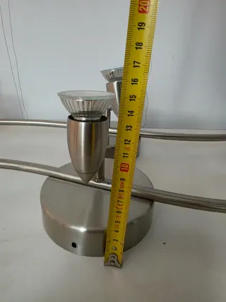 Lámparas de metal plateadas