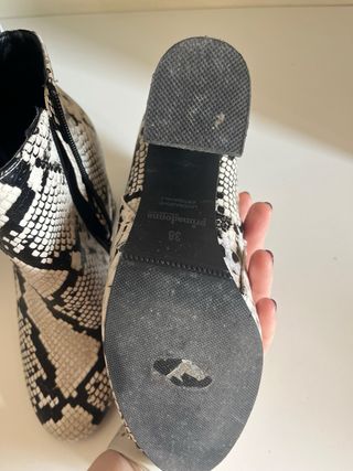 Tronchetto Primadonna Pitonato Beige/Nero