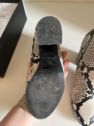 Tronchetto Primadonna Pitonato Beige/Nero