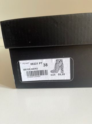 Tronchetto Primadonna Pitonato Beige/Nero