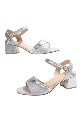 Tacones plateados talla 41 nuevos