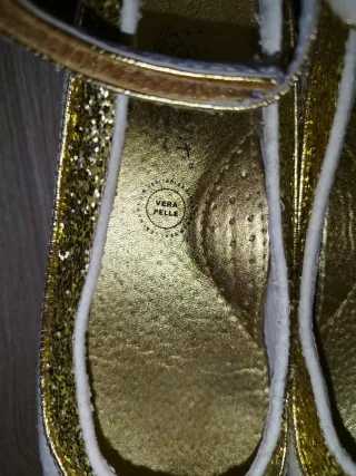 Paperine ballerine bianche e oro, Vincent, num. 34