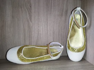 Paperine ballerine bianche e oro, Vincent, num. 34