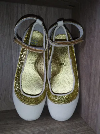 Paperine ballerine bianche e oro, Vincent, num. 34