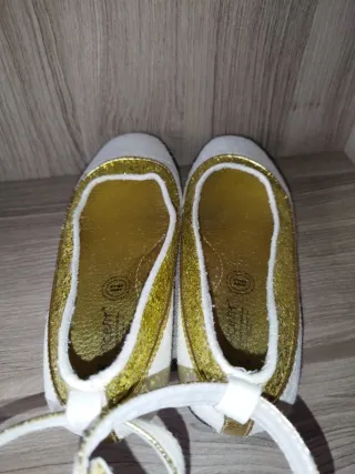 Paperine ballerine bianche e oro, Vincent, num. 34