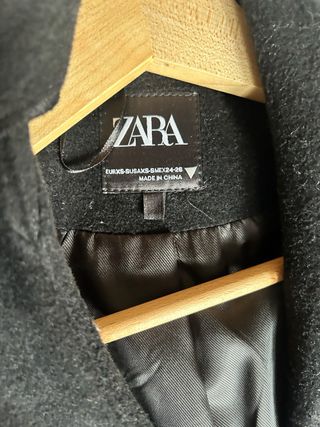 Americana capa lana Zara Talla oversize