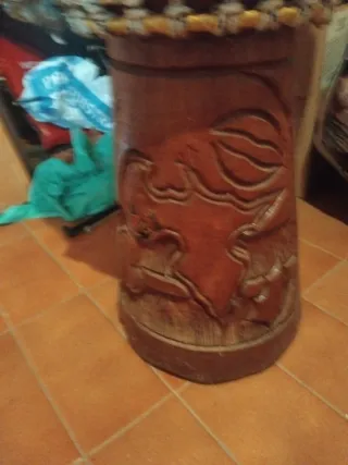Tambor Africano Tallado