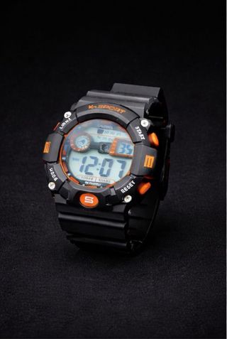 Reloj K-SPORT Acuático Negro Naranja