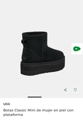 Botas UGG Classic Mini Plataforma Mujer Negras