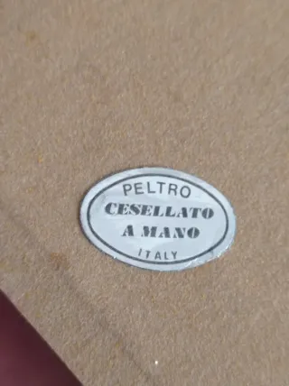 Quadretto Madonna Peltro Vintage