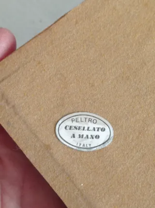 Quadretto Madonna Peltro Vintage