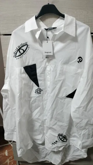 Camisa oversize Desigual Blanca Talla M