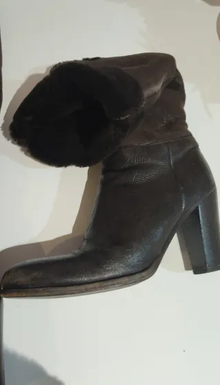 Botas altas mujer marrones Tacón 8 cm Altura 37 cm