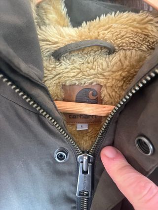 Abrigo Carhartt verde forrado