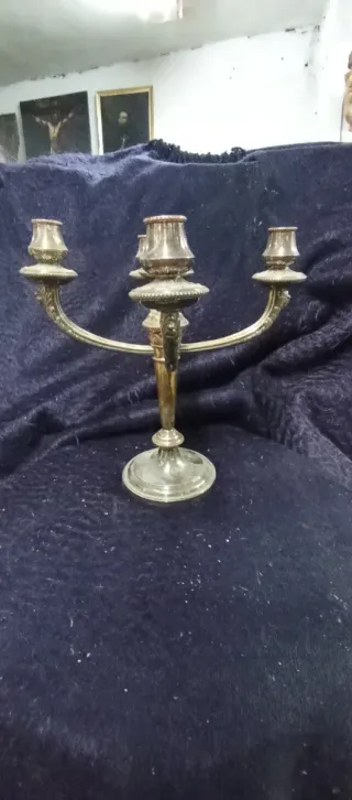 Par de candelabros de 5 brazos principios de siglo