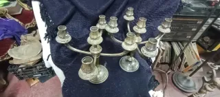 Par de candelabros de 5 brazos principios de siglo
