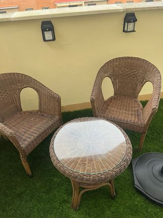 Conjunto Muebles Jardín Ratán