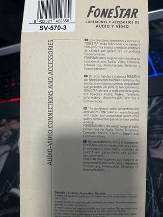 Cable Antena TV Fonestar SV-570-3