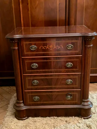 Armario y 2 Mesillas Madera Noble Raíz