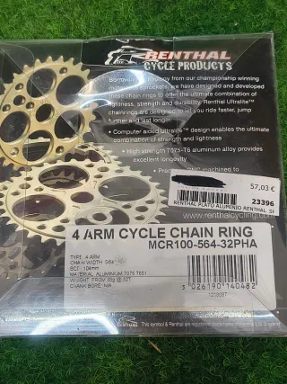 Plato Renthal 7075-T6 Aluminio 32t