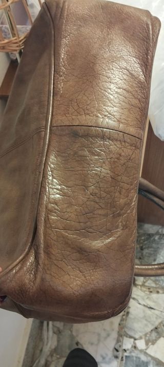 Borsa in vera pelle marrone