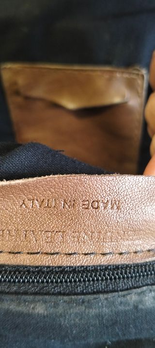 Borsa in vera pelle marrone