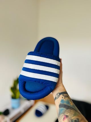 Sandalias Adidas Adilette 24 Azul/Blanco