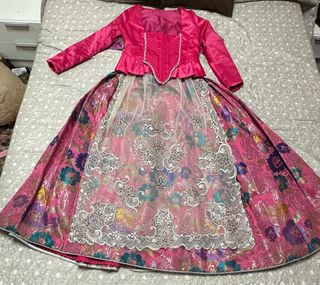 Traje de Fallera Rosa Multicolor