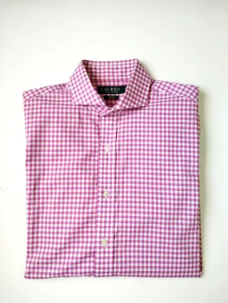 Camisa Ralph Lauren cuadros vichy rosa