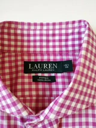 Camisa Ralph Lauren cuadros vichy rosa