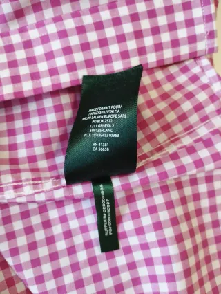 Camisa Ralph Lauren cuadros vichy rosa