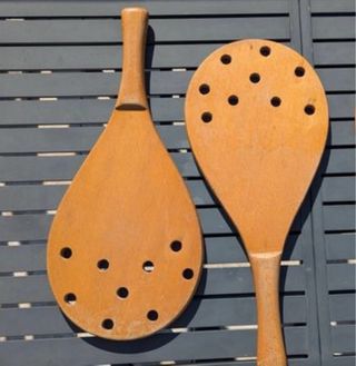 Palas de playa de madera