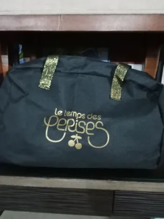 Bolso Negro y Dorado Le temps des cerises