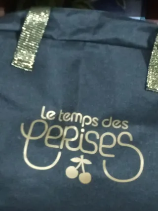 Bolso Negro y Dorado Le temps des cerises