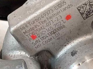 Seat 530425 turbocompresor 03c145702l altea xl 5p5