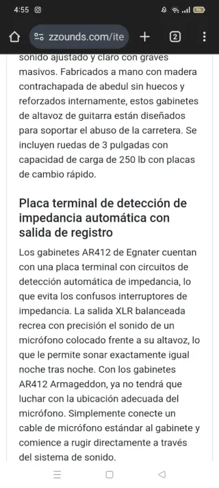 Pantalla Egnater 4x12