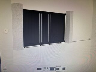 Puerta portal portón corredera de aluminio nuevo