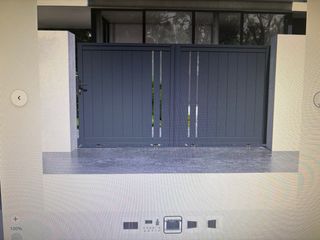 Puerta portal portón corredera de aluminio nuevo