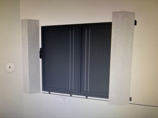 Puerta portal portón corredera de aluminio nuevo