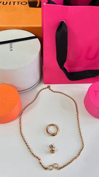 Collar Tous Aro y Oso Dorado