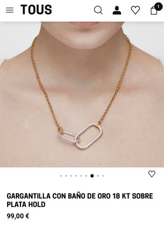 Collar Tous Aro y Oso Dorado