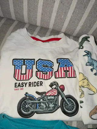 Lotto 6 magliette maniche lunghe bambino 6-7 anni